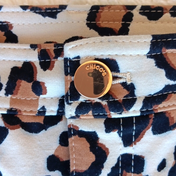 Chico's So Slimming leopard Girlfriend skinny anklepants - Picture 5 of 11